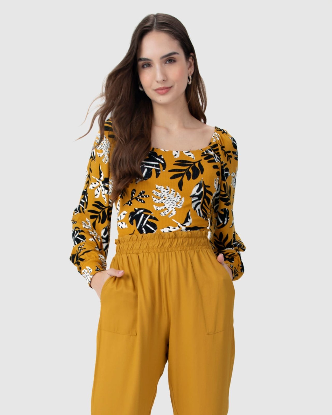 Blusa Cropped Feminina Estampada Em Malha Viscose Stretch