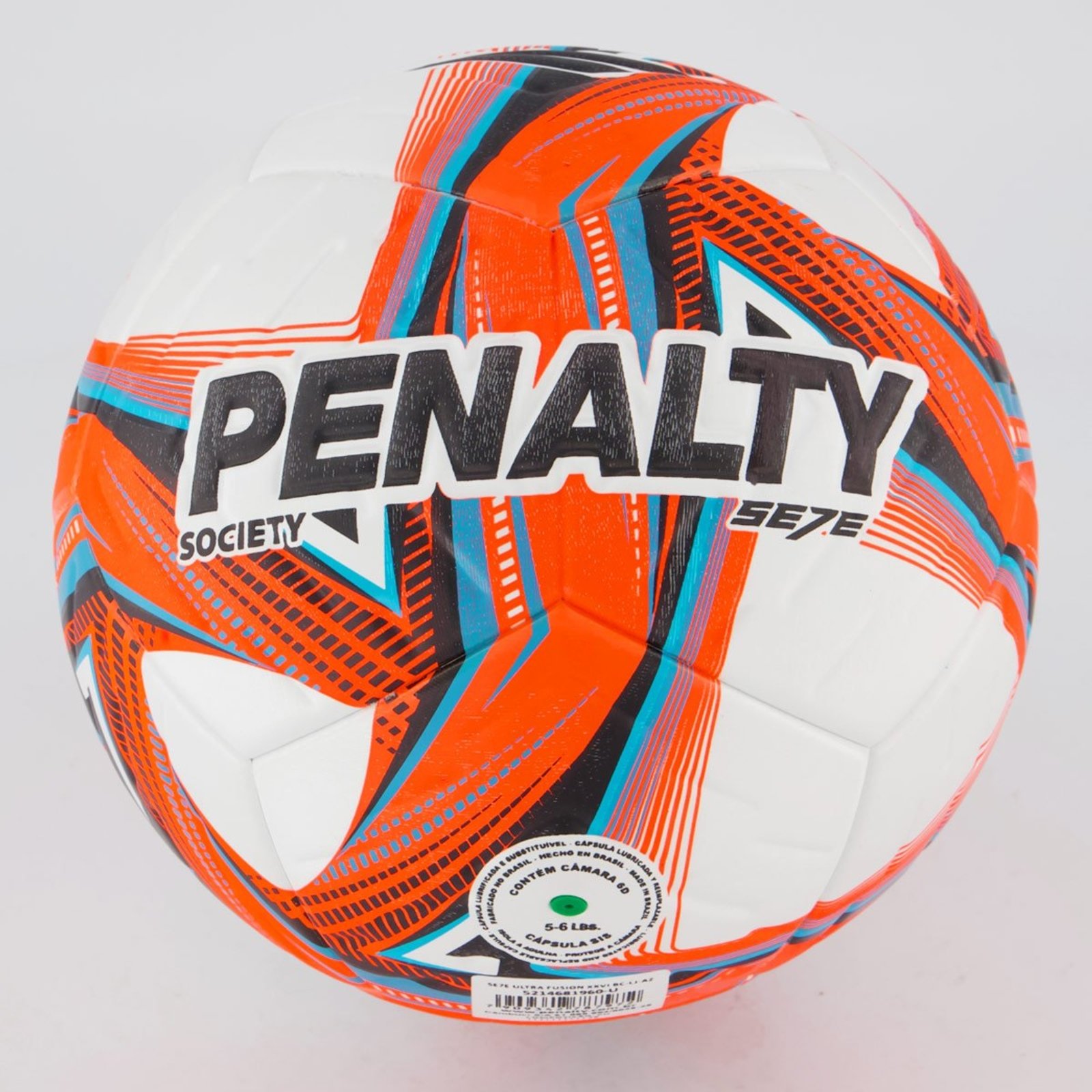 Bola Penalty SE7E Ultra Fusion XXVI Society Branco e Laranja