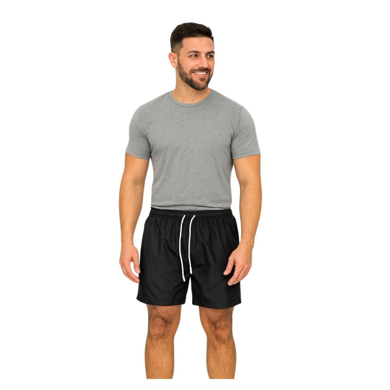Bermuda Tactel Masculina FMF Preta Leve Secagem Rápida Preto