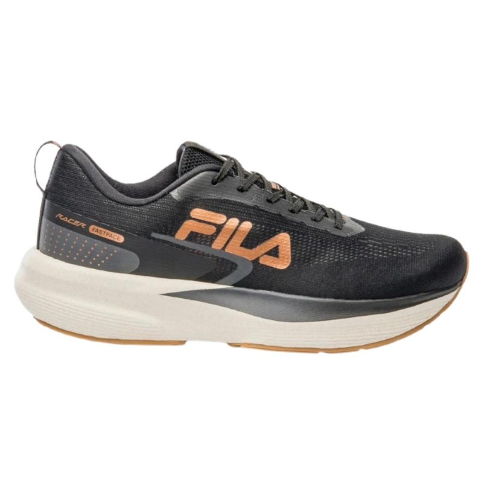 Vista 2 Tênis Fila Racer Fastpace Feminino cobre/grafite preto Fila preto