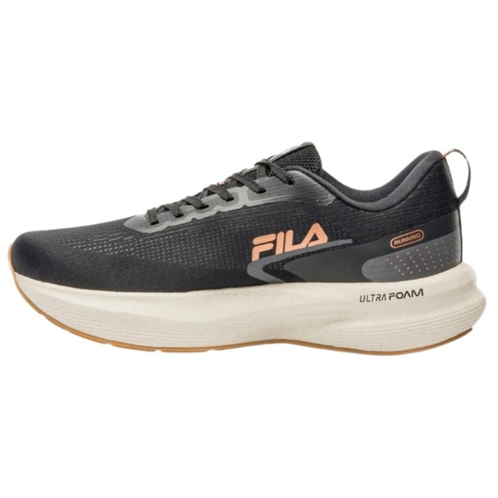 Vista 3 Tênis Fila Racer Fastpace Feminino cobre/grafite preto Fila preto
