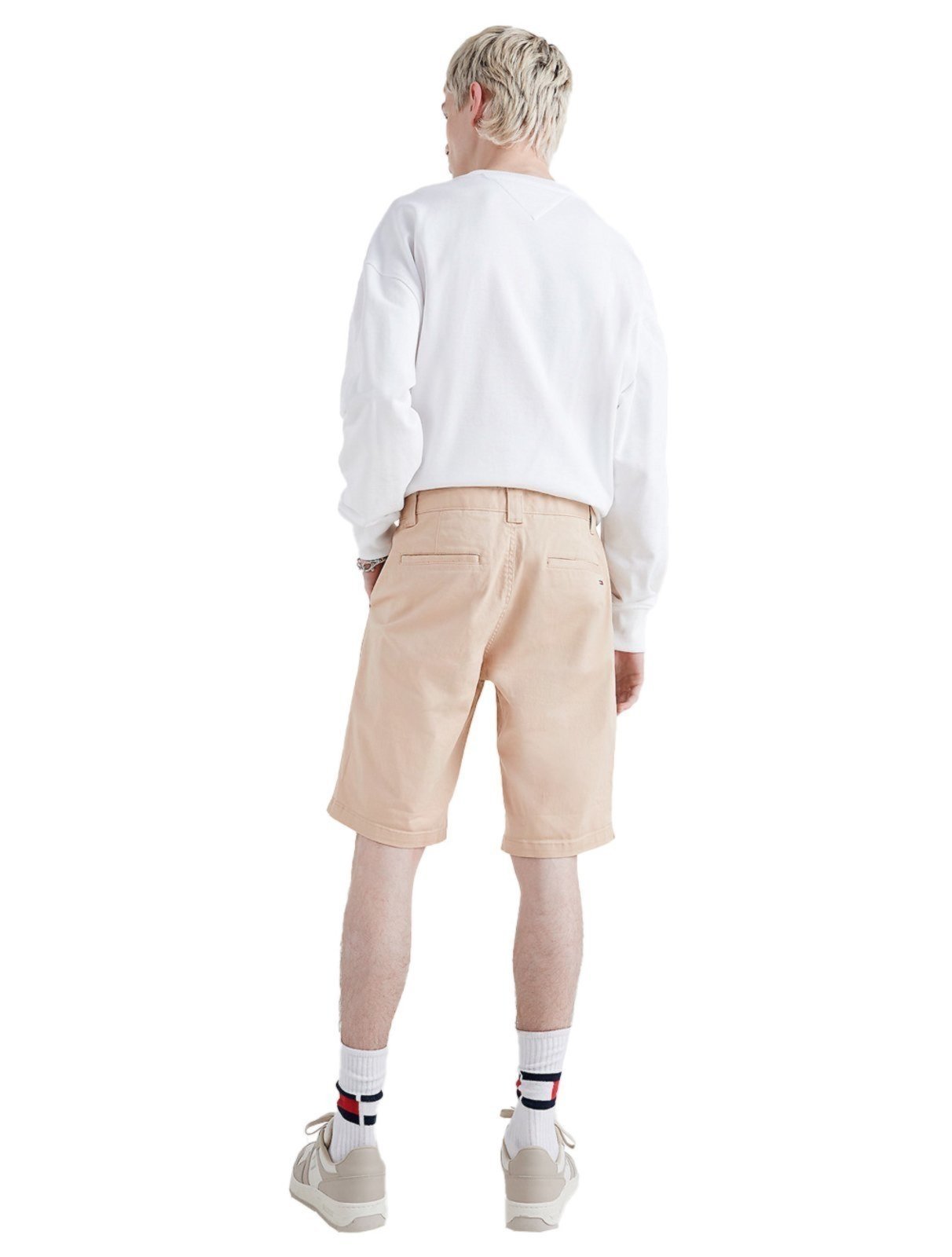 Vista 3 Bermuda Tommy Jeans Masculina Scanton Chino cáqui Tommy Jeans cáqui