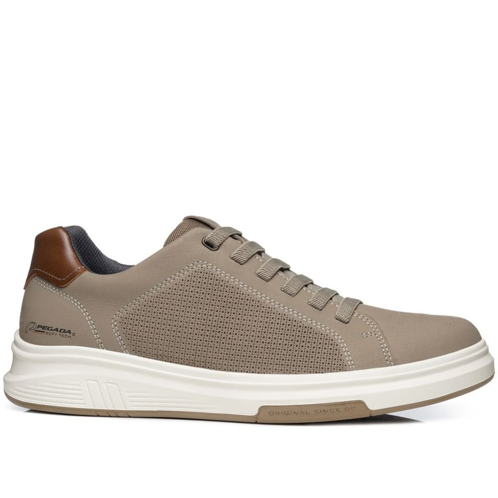 Tênis Casual Pegada Masculino em Couro Areia 112301-02 Tênis Casual Pegada Masculino em Couro Areia 112301-02 38