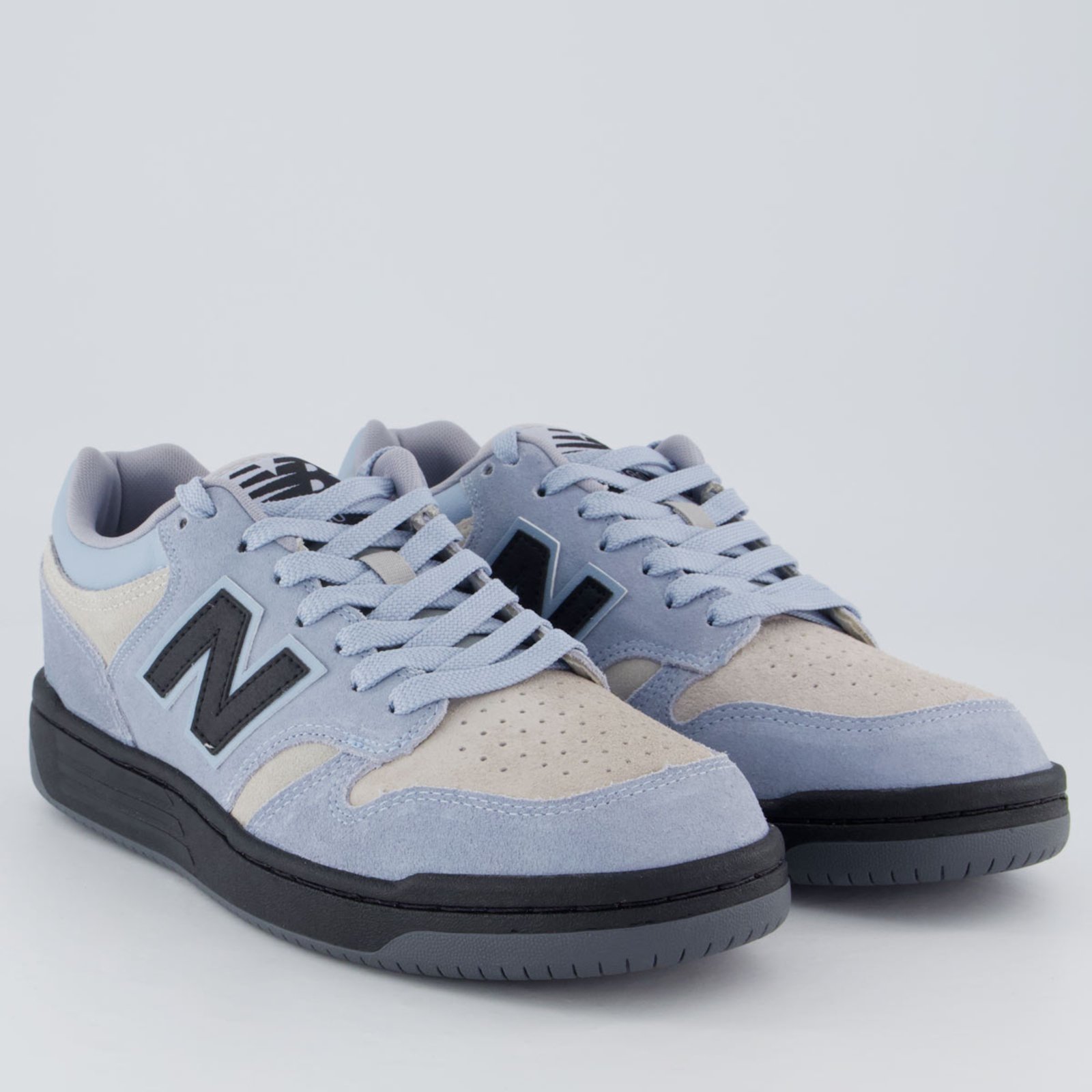 Vista 3 Tênis New Balance 480 Low e Cinza azul New Balance azul