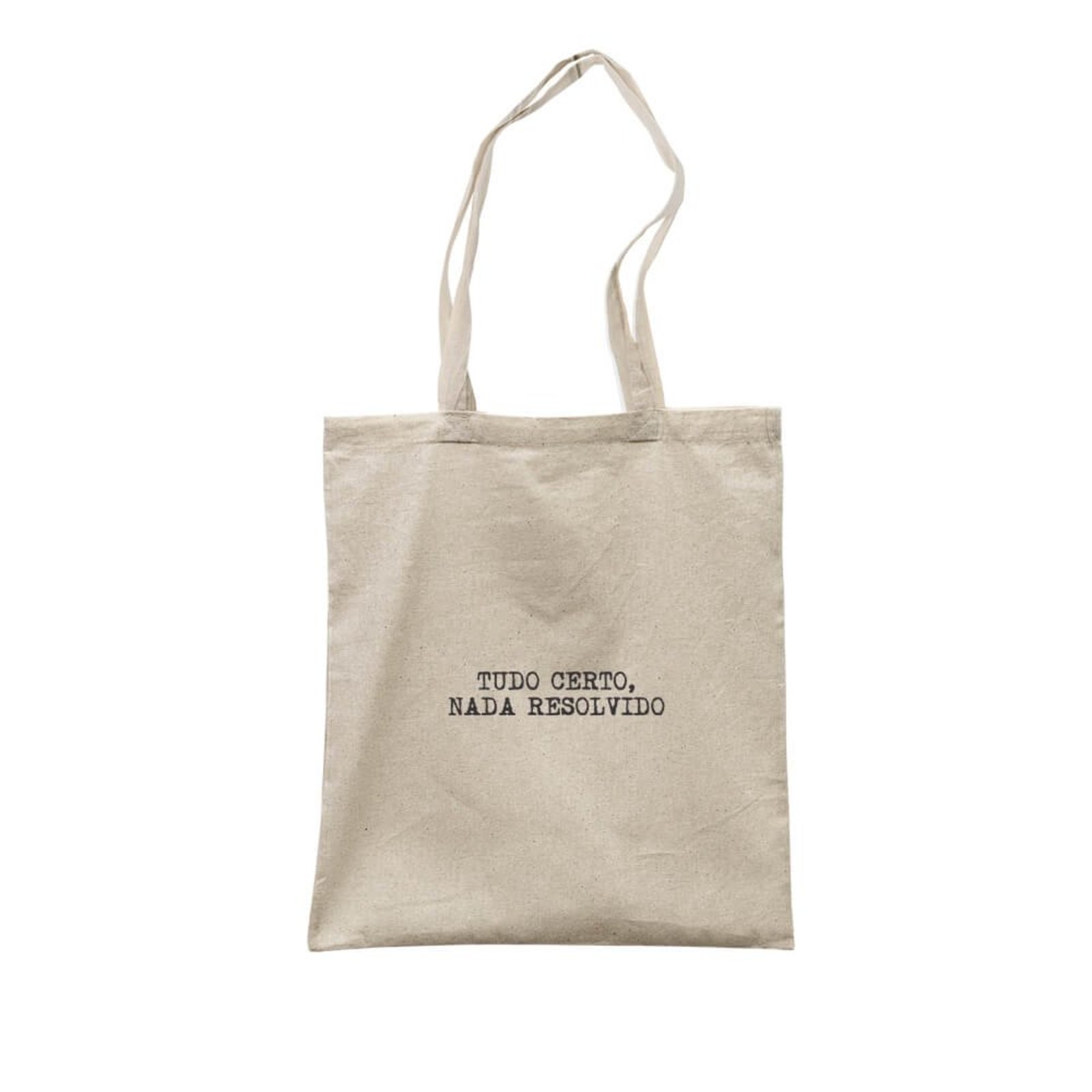 Ecobag Tudo Certo Nada Resolvido - Bege - Casual - Studio Geek
