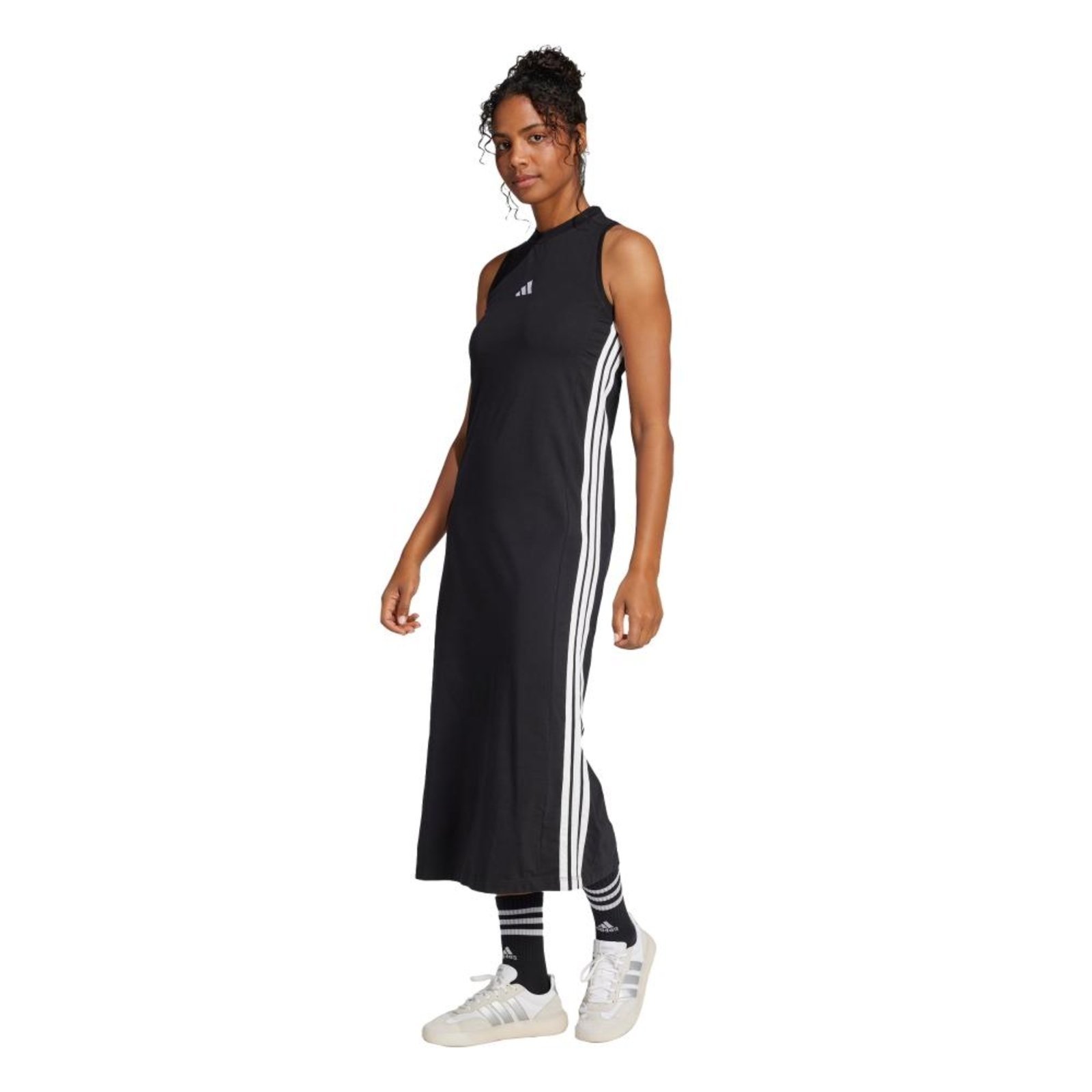 Vestido longo Racerback Essentials Três Listras adidas Sportswear Preto