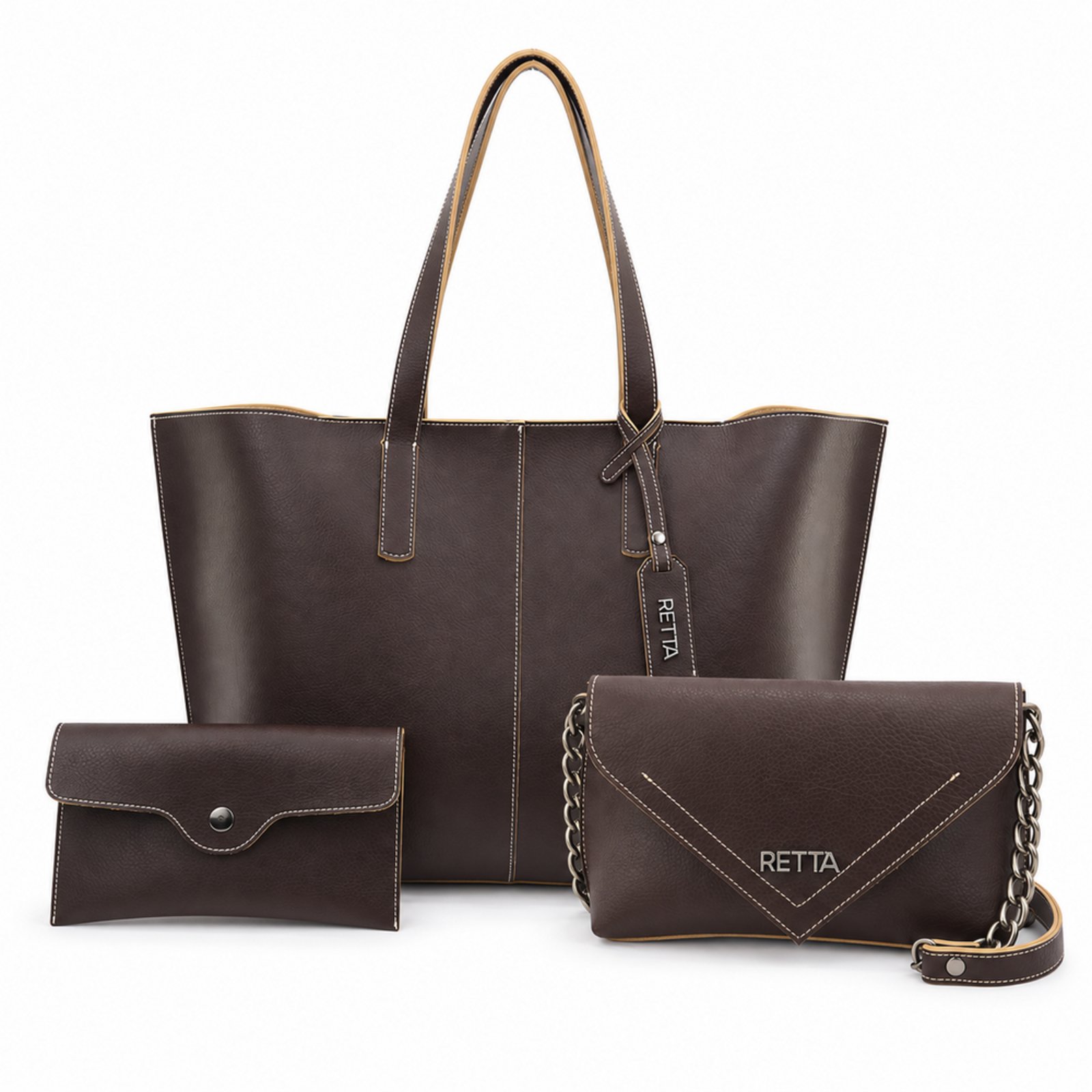 Kit 2 Bolsas Femininas Yasmin + Amália Grande e Pequena
