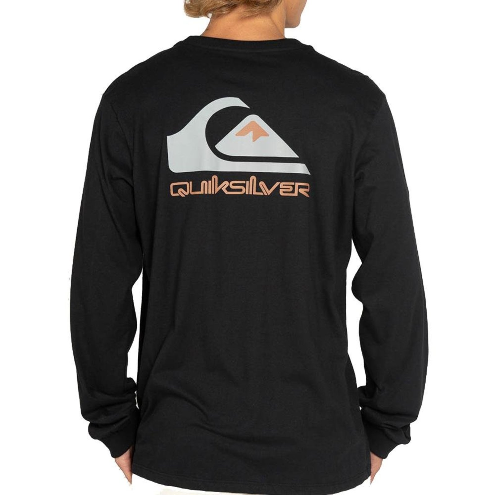 Camiseta Quiksilver Manga Longa Omni Logo WT25 Preto