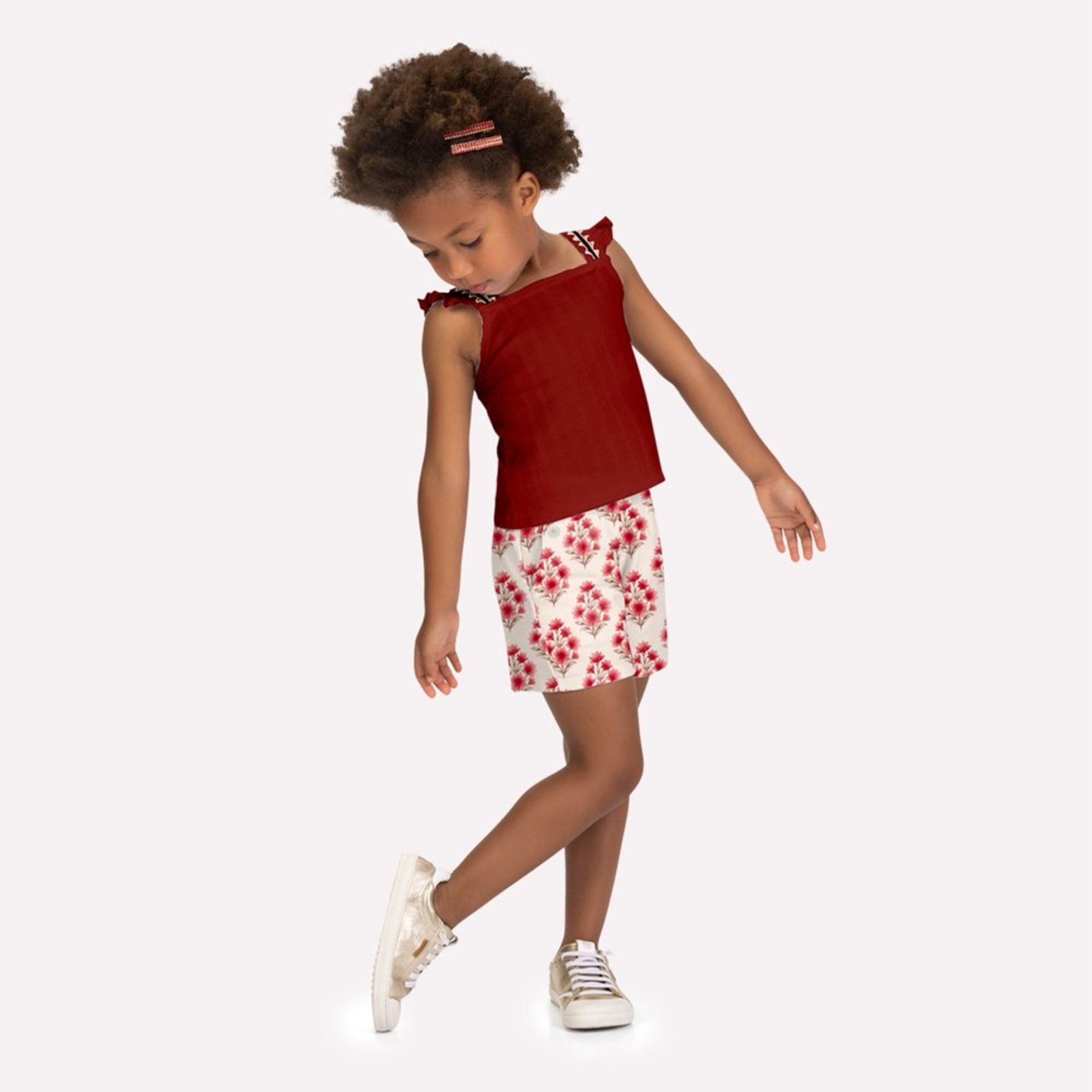 Infantil - Conjunto Menina Flores Milon