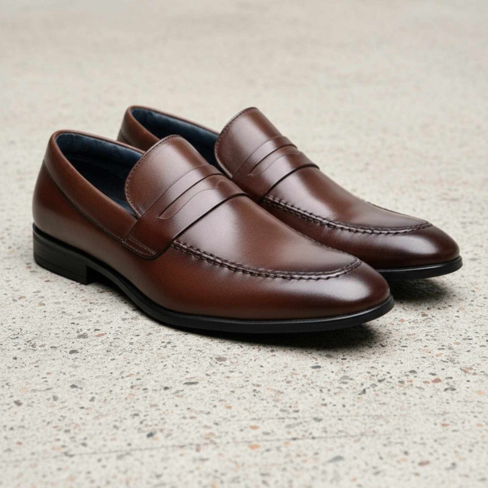Sapato Social Mocassim Loafer Manutt Couro Elegante Marrom