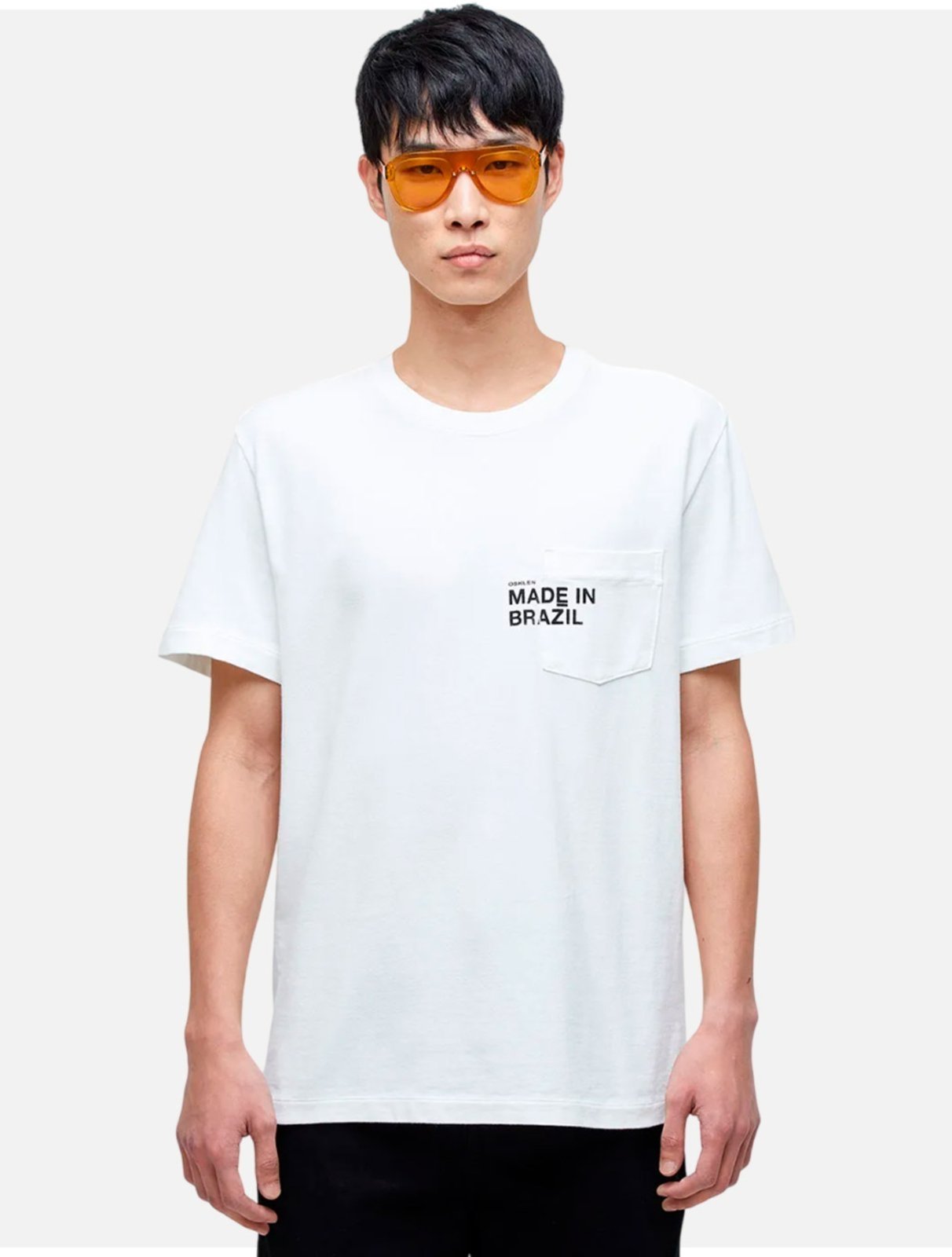 Camiseta Osklen Regular Pocket Off White