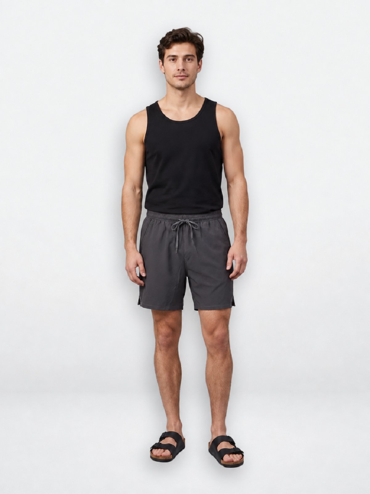 Shorts Masculino Pompier Hidronáutic com Elastano e 3 Bolsos Cinza Chumbo