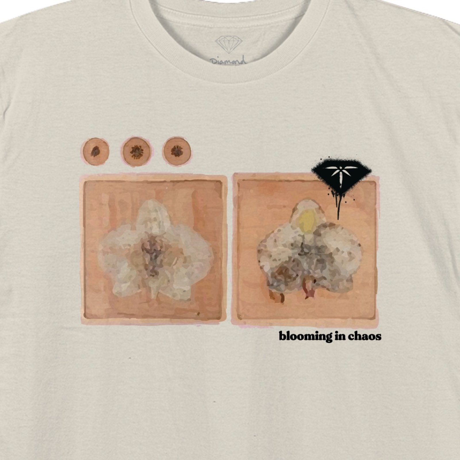 Vista 3 Camiseta Dmnd x Fire Flowe Tee - OFF WHITE Diamond off-white white Diamond off-white white