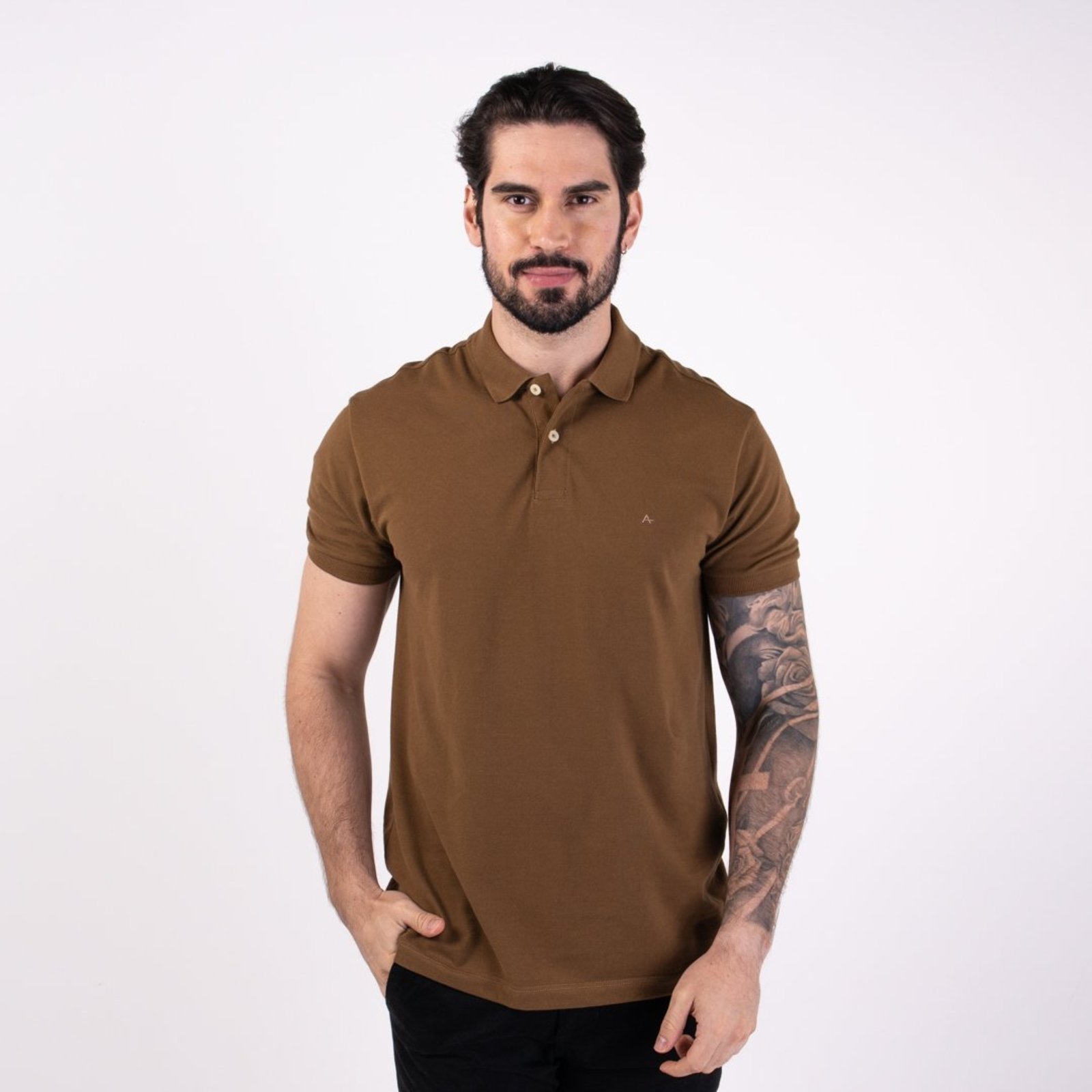 Camisa Polo Aramis Básica Marrom