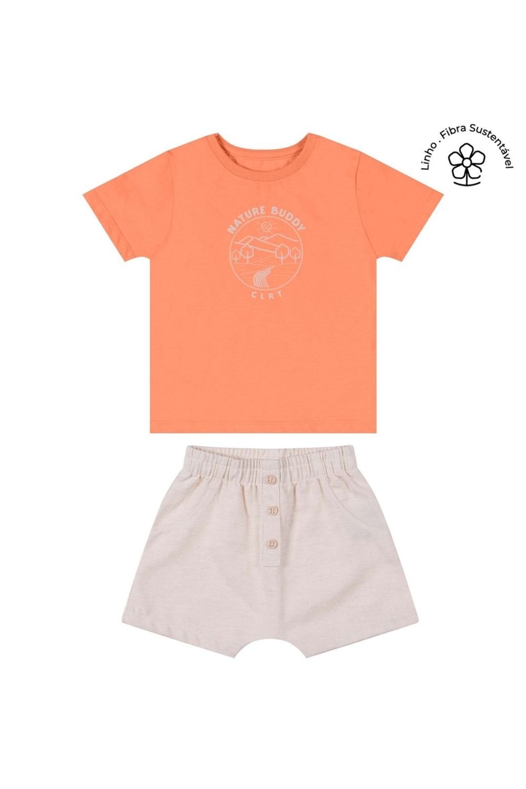 Infantil - Conjunto Menino Curto Nature Colorittá Laranja