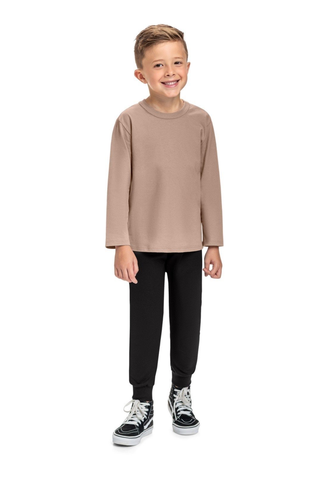 Infantil - Calça Unissex em Moletom Sem Felpa Bee Loop Preto