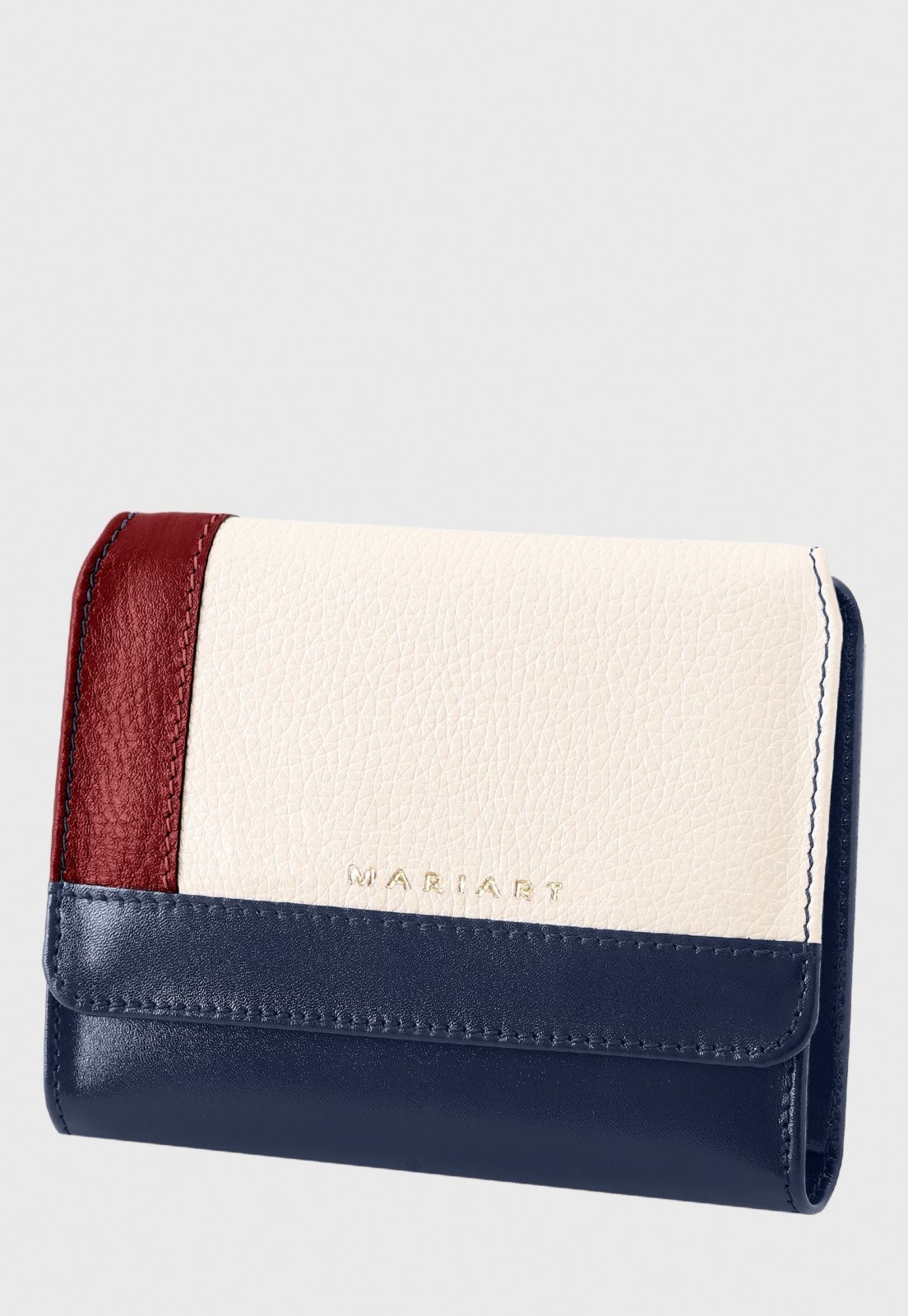 Vista 2 Carteira Couro Mariart 551MRT Navy azul marinho/off-white/vermelho navy Mariart azul marinho/off-white/vermelho navy