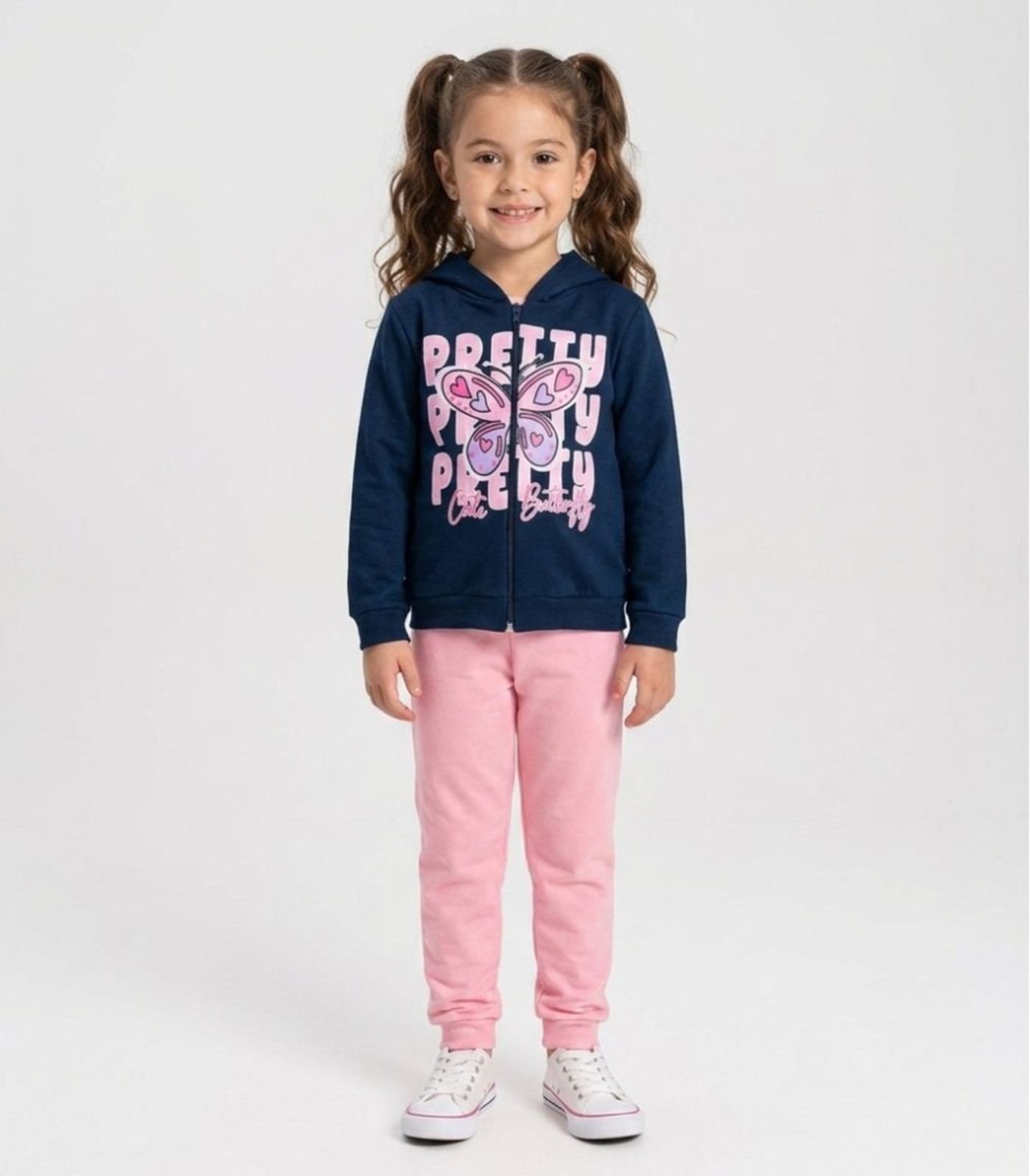 Infantil - Conjunto Moletom Menina Jaqueta E Calça Select Azul