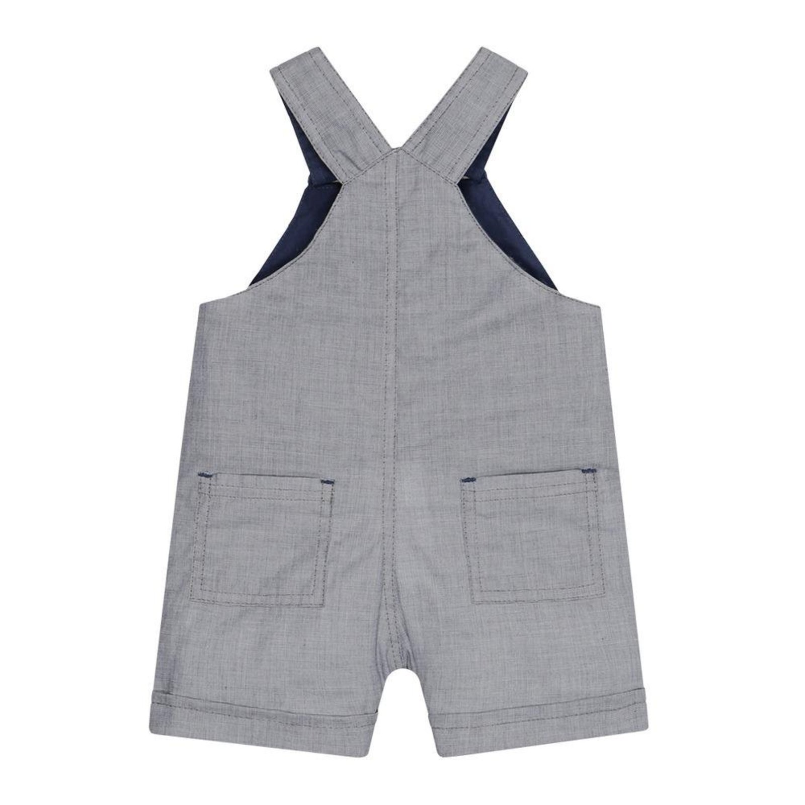 Infantil - Jardineira Menino Cinza com Bolso Sonho Mágico G Azul