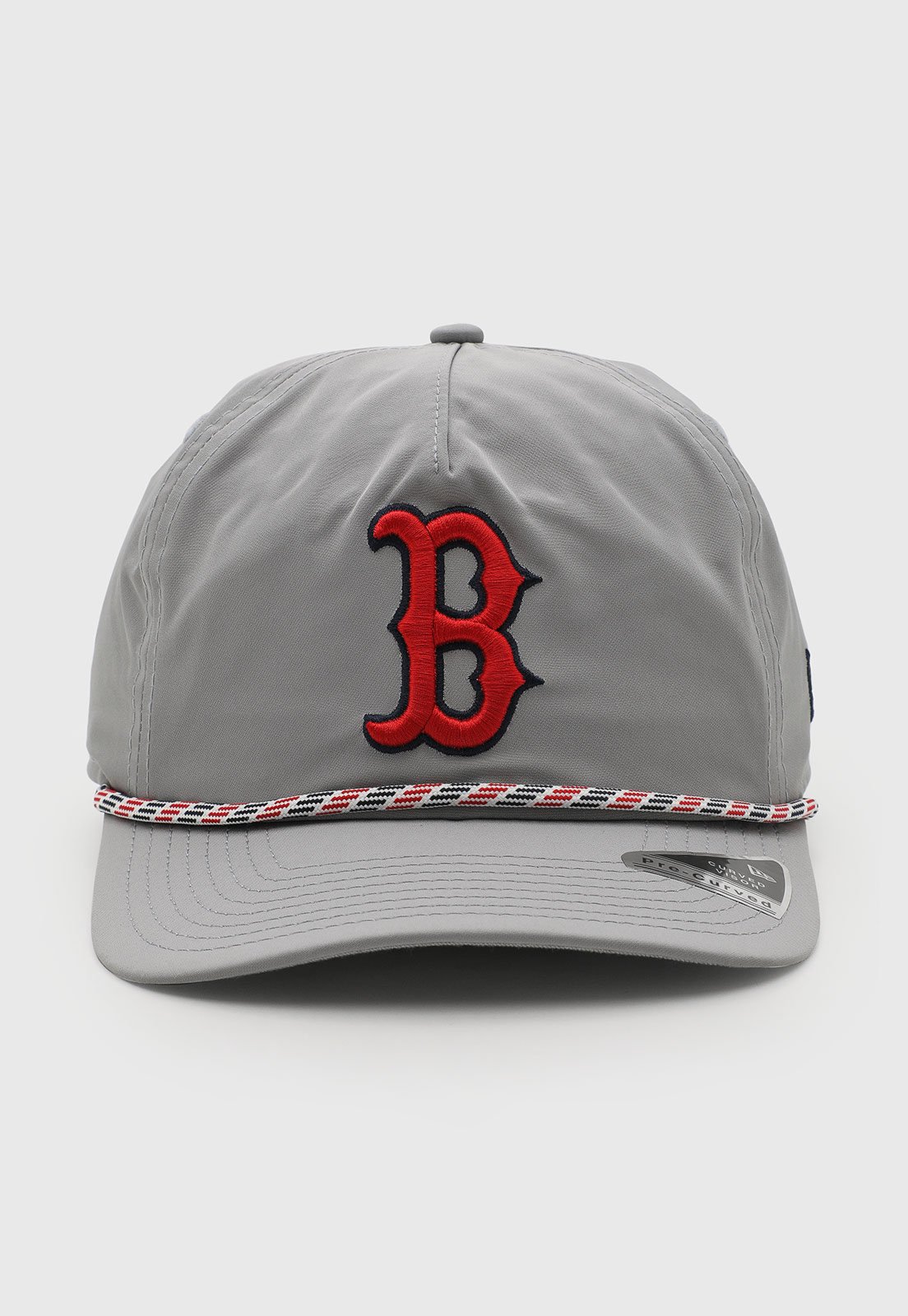 Boné New Era Bordado Boston Cinza