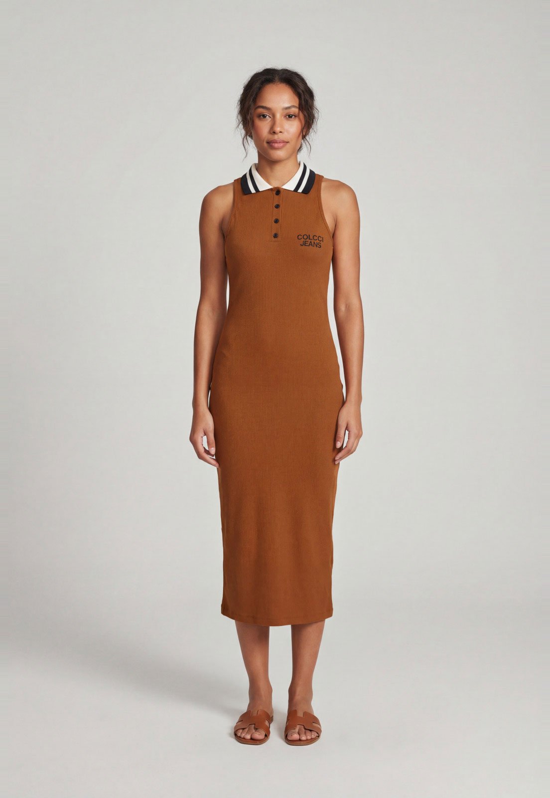 Vestido Feminino Colcci Jeans Caramelo