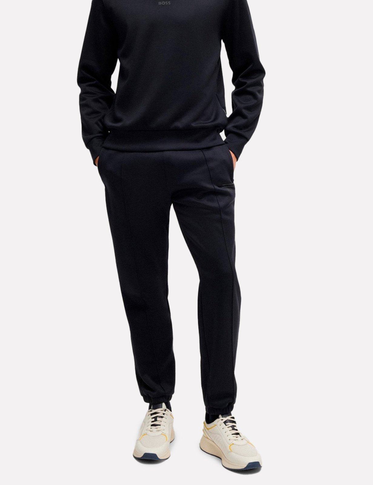 Calça Hugo Boss masculina X Porsche Moletom Regular C-Lamont 71 Azul Marinho