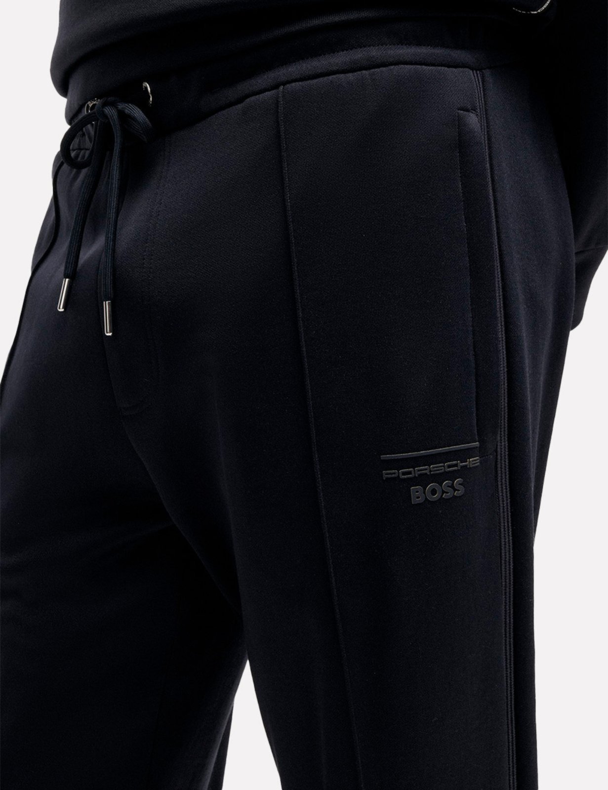 Vista 3 Calça Hugo Boss masculina X Porsche Moletom Regular C-Lamont 71 azul marinho Hugo Boss azul marinho