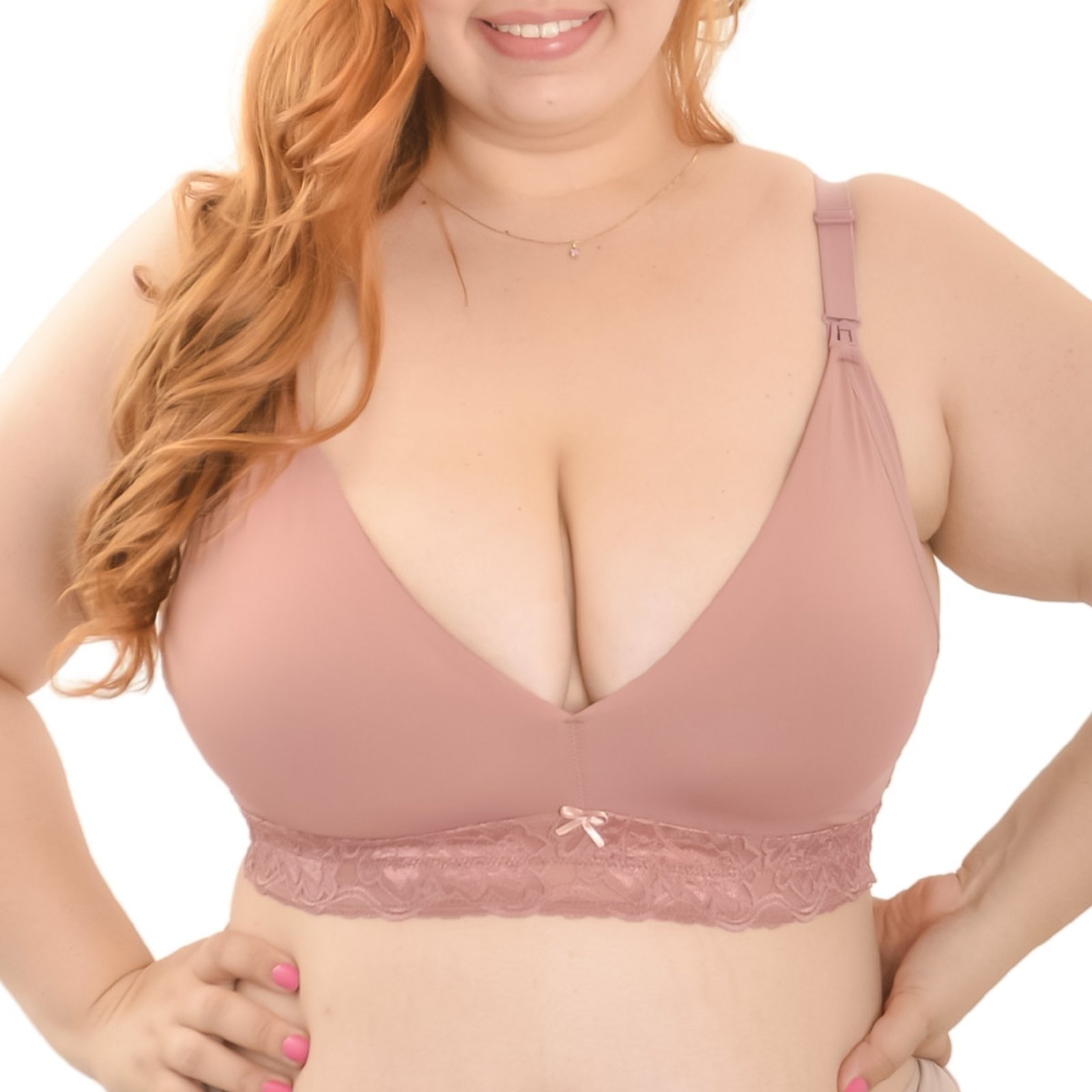 Sutiã Plus Size Amamentação Rendado Sem Bojo Nayane