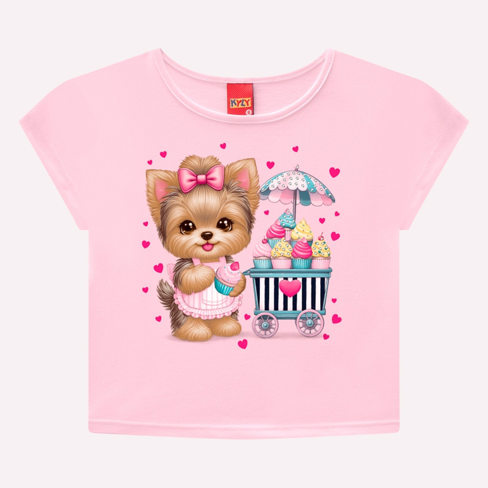 Vista 3 Infantil - Conjunto Menina Cachorrinho Kyly amarelo Kyly amarelo