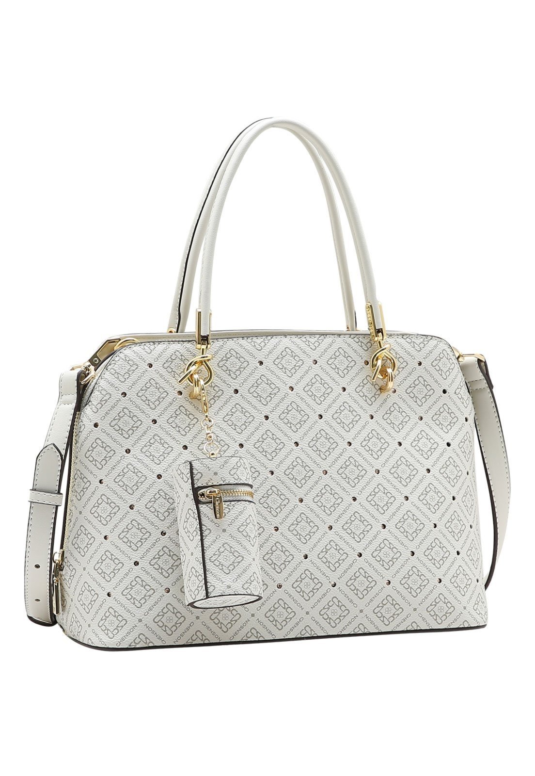 Bolsa Feminina Chenson Mão Monograma Luxo 3485463 OFF WHITE
