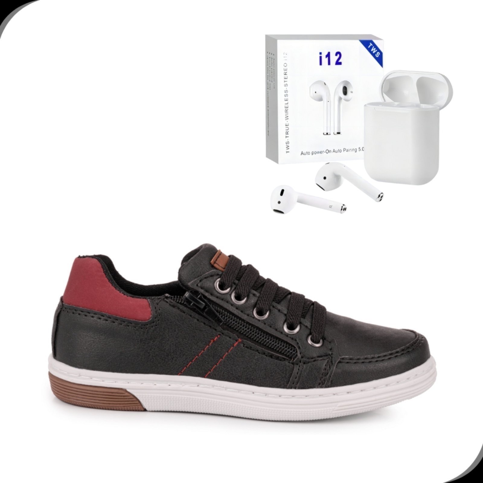 Infantil – Tênis Casual Menino Estilo Versatil Macio Leve Rovetto Kit Com Fone Sem Fio