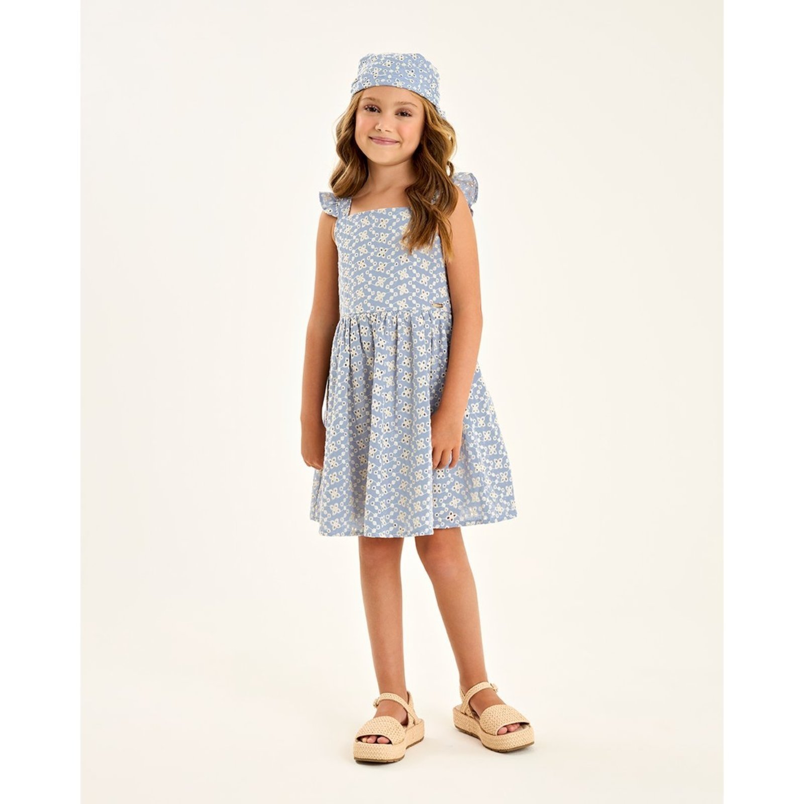 Infantil - Vestido Menina em Tecido Laise