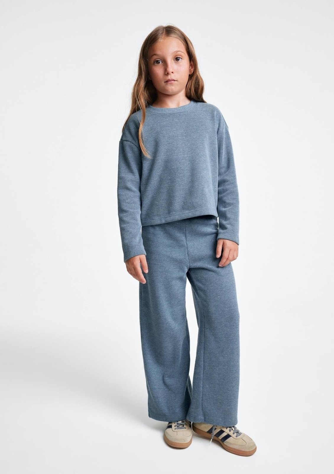 Infantil - Calça Menina Wide Leg Em Tricô Hering