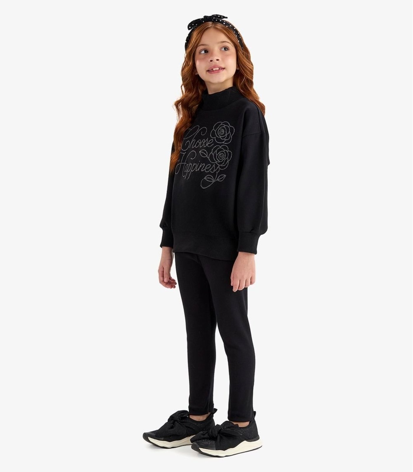 Infantil - Conjunto Blusão com Legging Rovi Preto