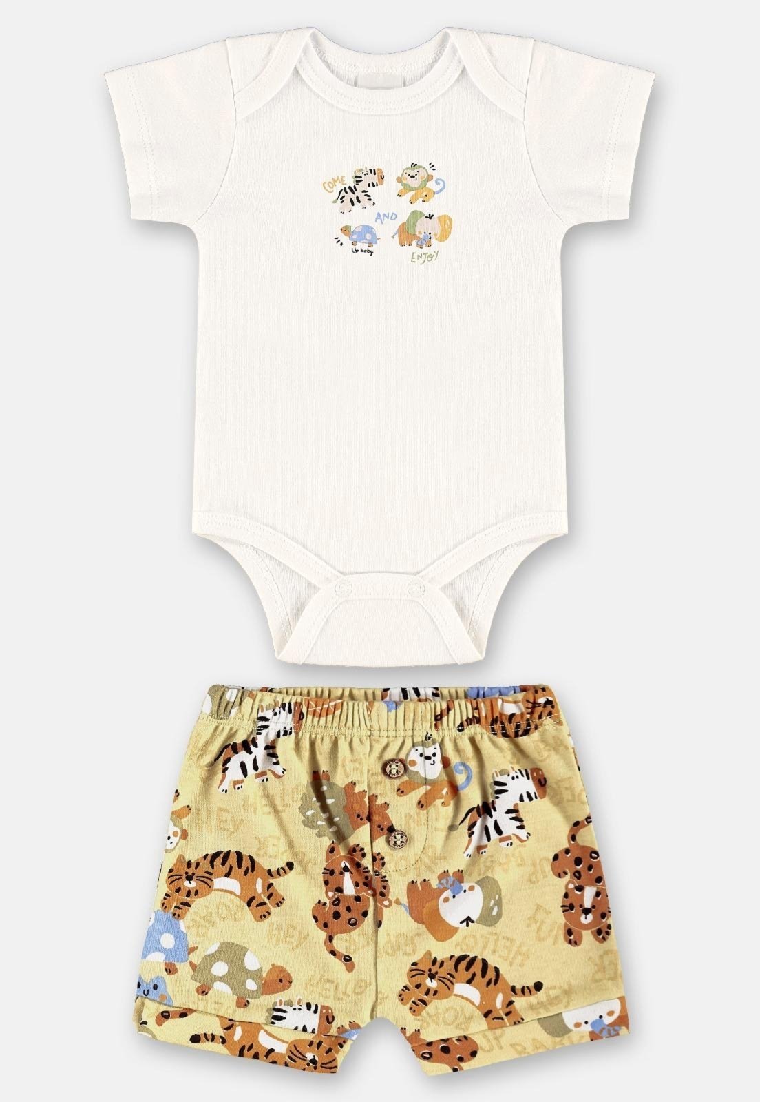 Vista 2 Infantil - Conjunto Suedine para Menino Up Baby marrom Up Baby marrom