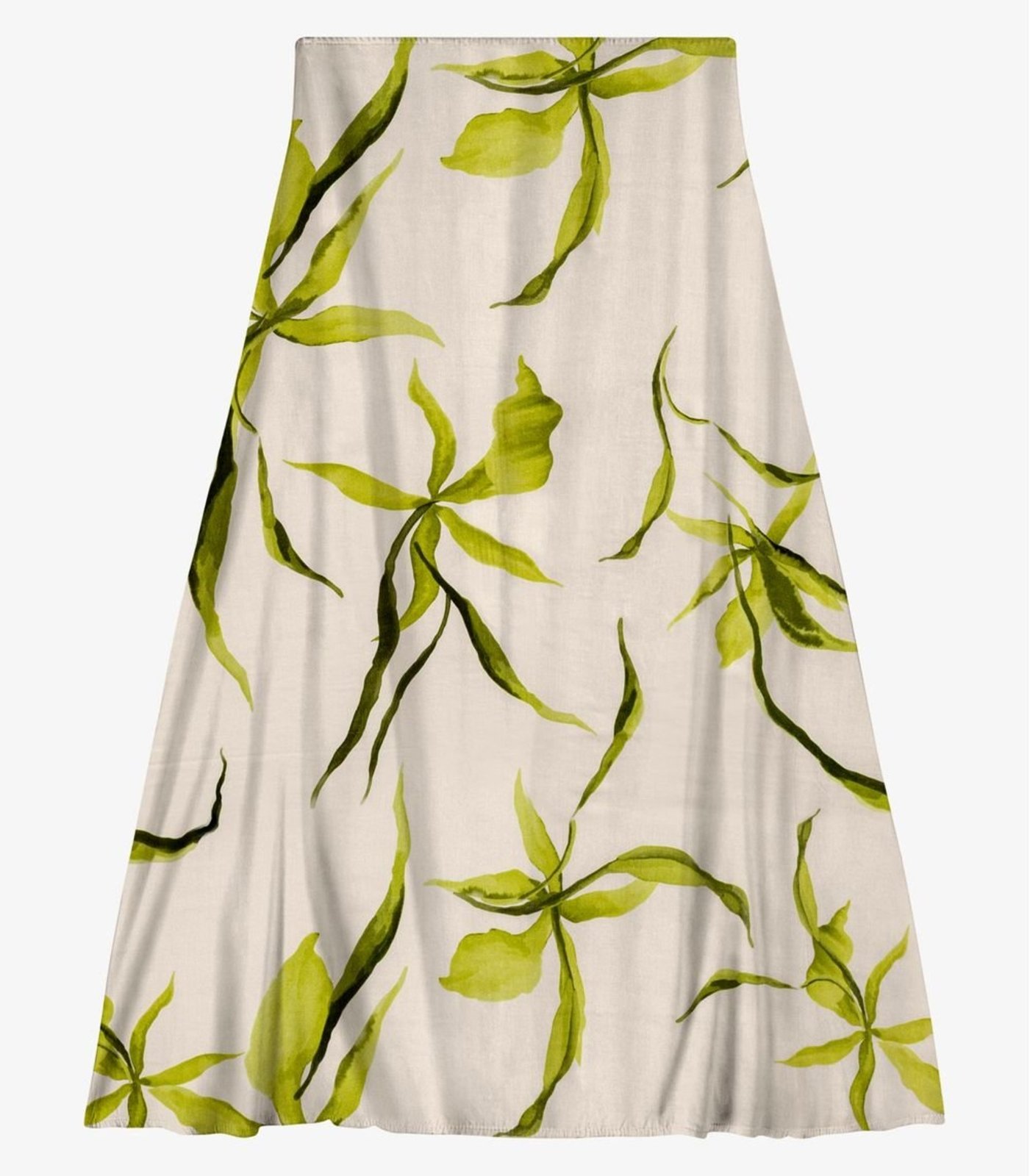 Saia Feminina Midi Evasê Endless Bege