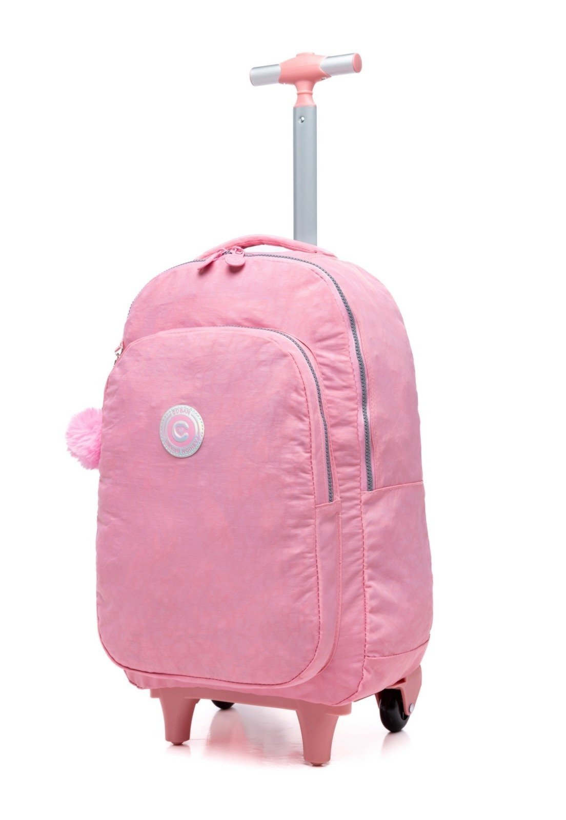 Vista 3 Infantil - Kit Mochila Lancheira Estojo Rodinha Juvenil Reforçada COBAN rosa COBAN rosa