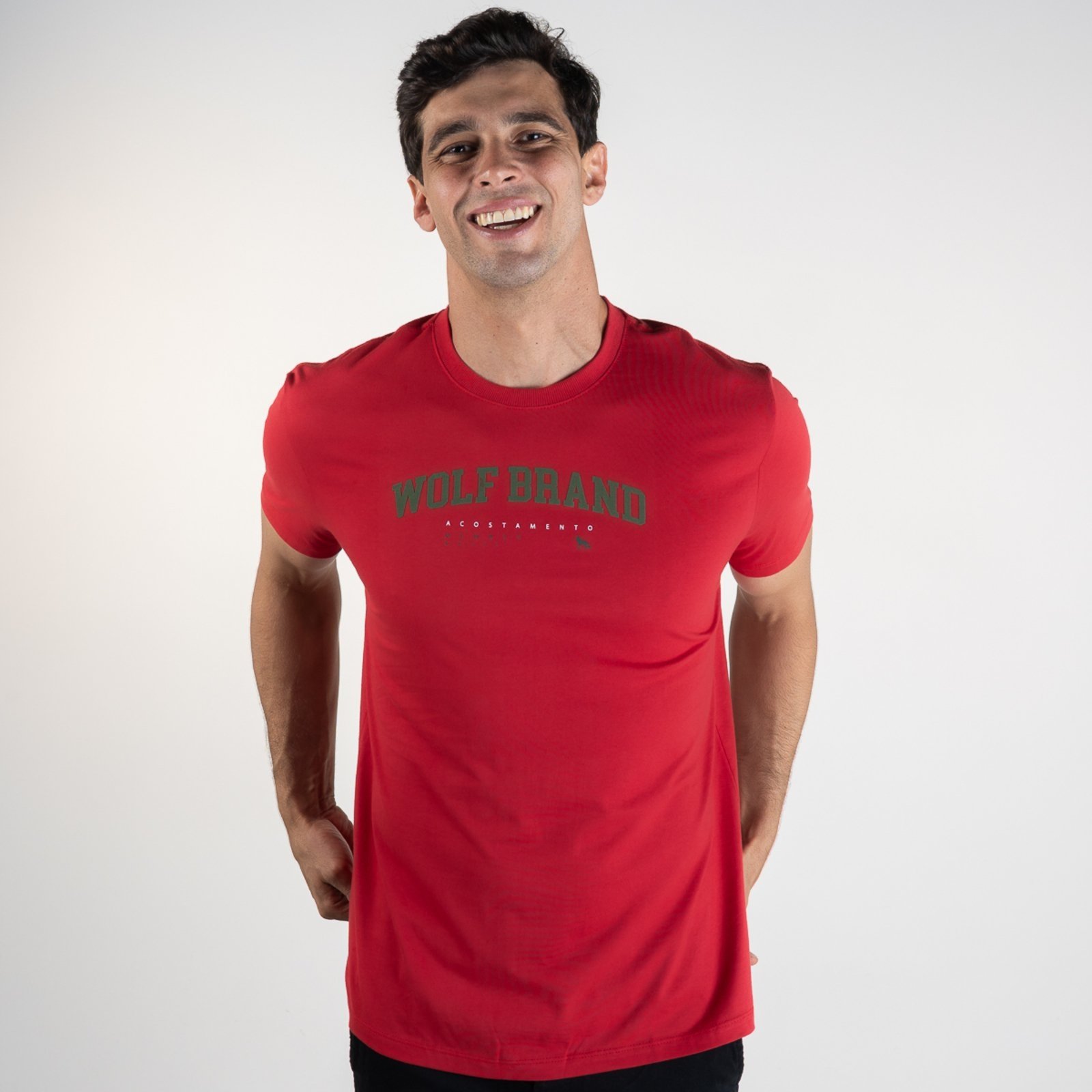 Camiseta Acostamento Brand Wolf Vermelha