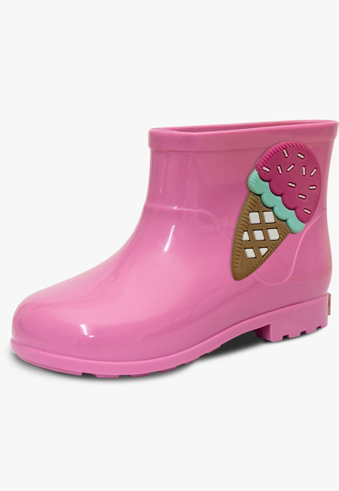 Infantil – Bota Galocha Cano Curto Pópidi Sorvete Rosa