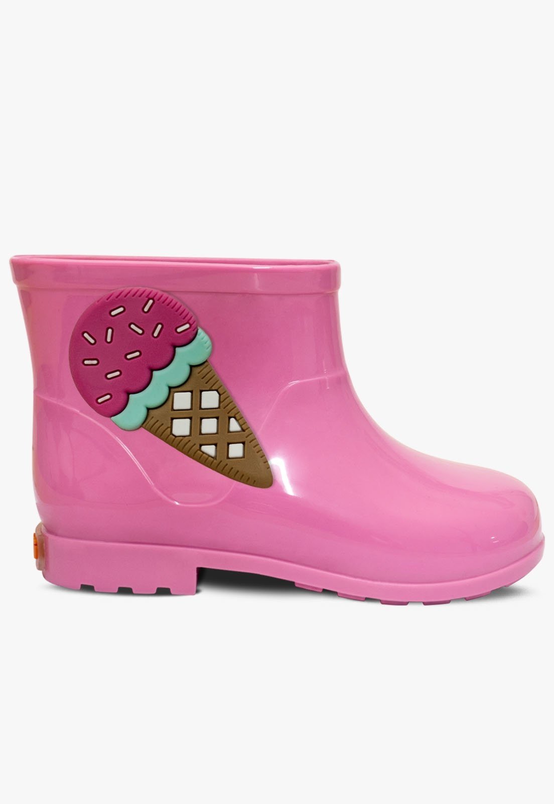 Vista 3 Infantil - Bota Galocha Cano Curto Pópidi Sorvete Pópidí rosa