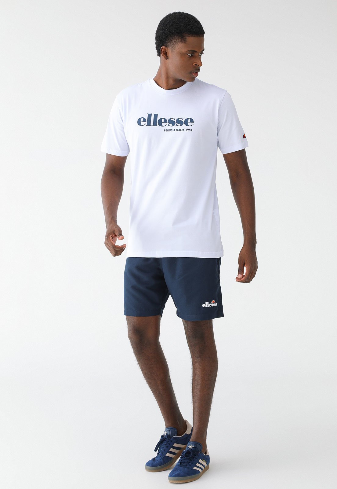 Camiseta ELLESSE Reta Estampa Branca