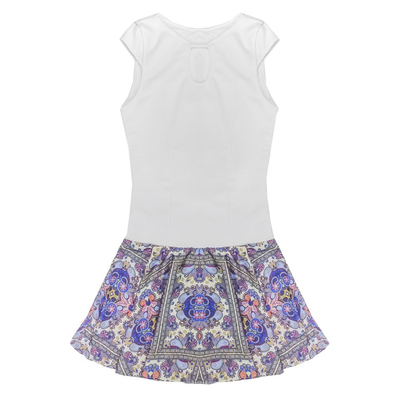 Vestido Look Jeans Manga Japonesa Branco