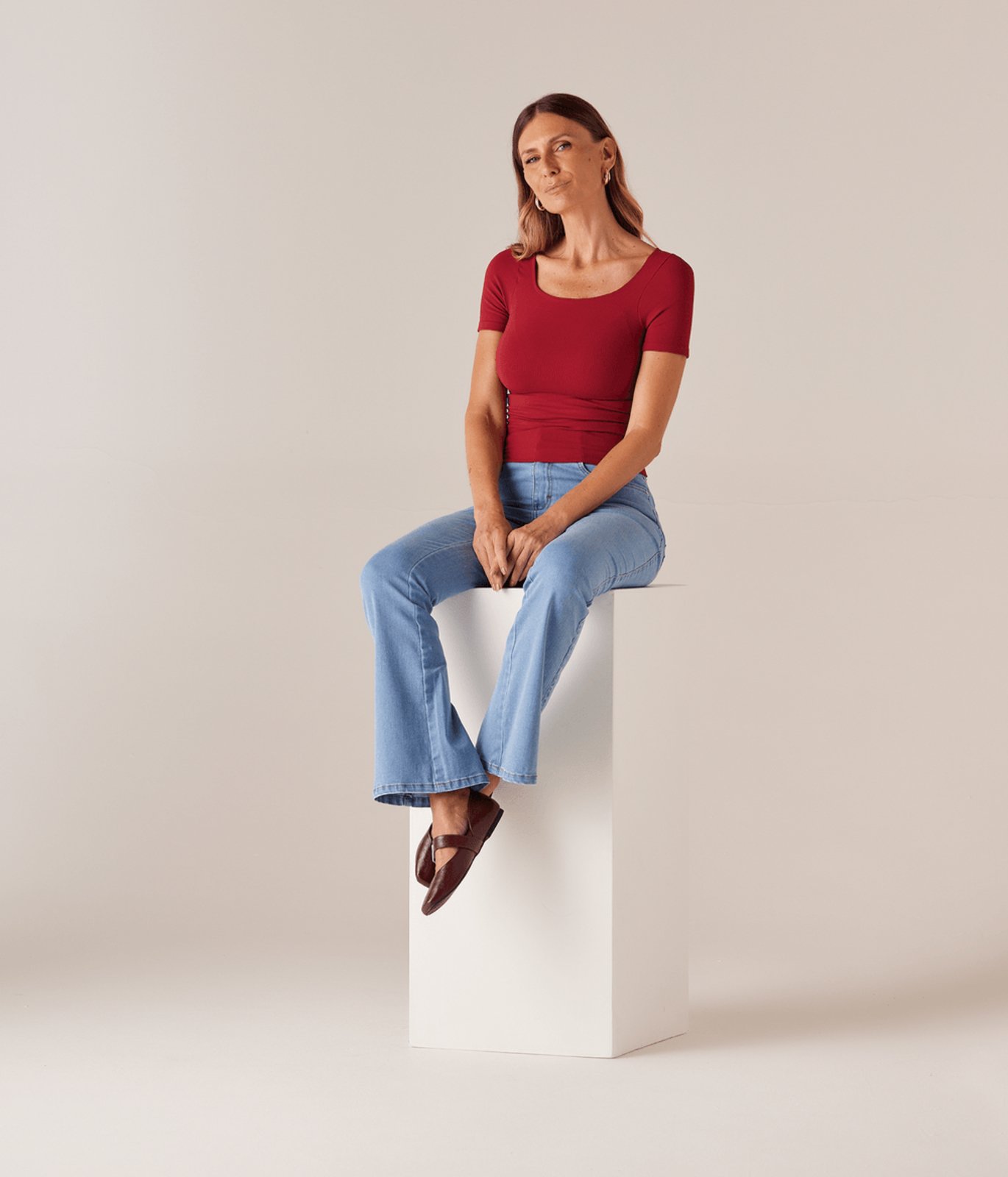 Calca Jeans Boot Five Pockets Feminina Azul Claro
