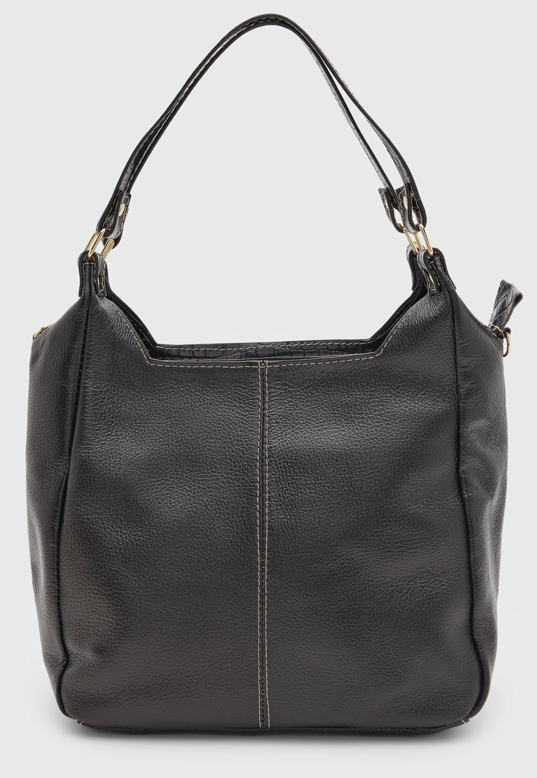 Bolsa SN Couros Áustria Preto/Croco