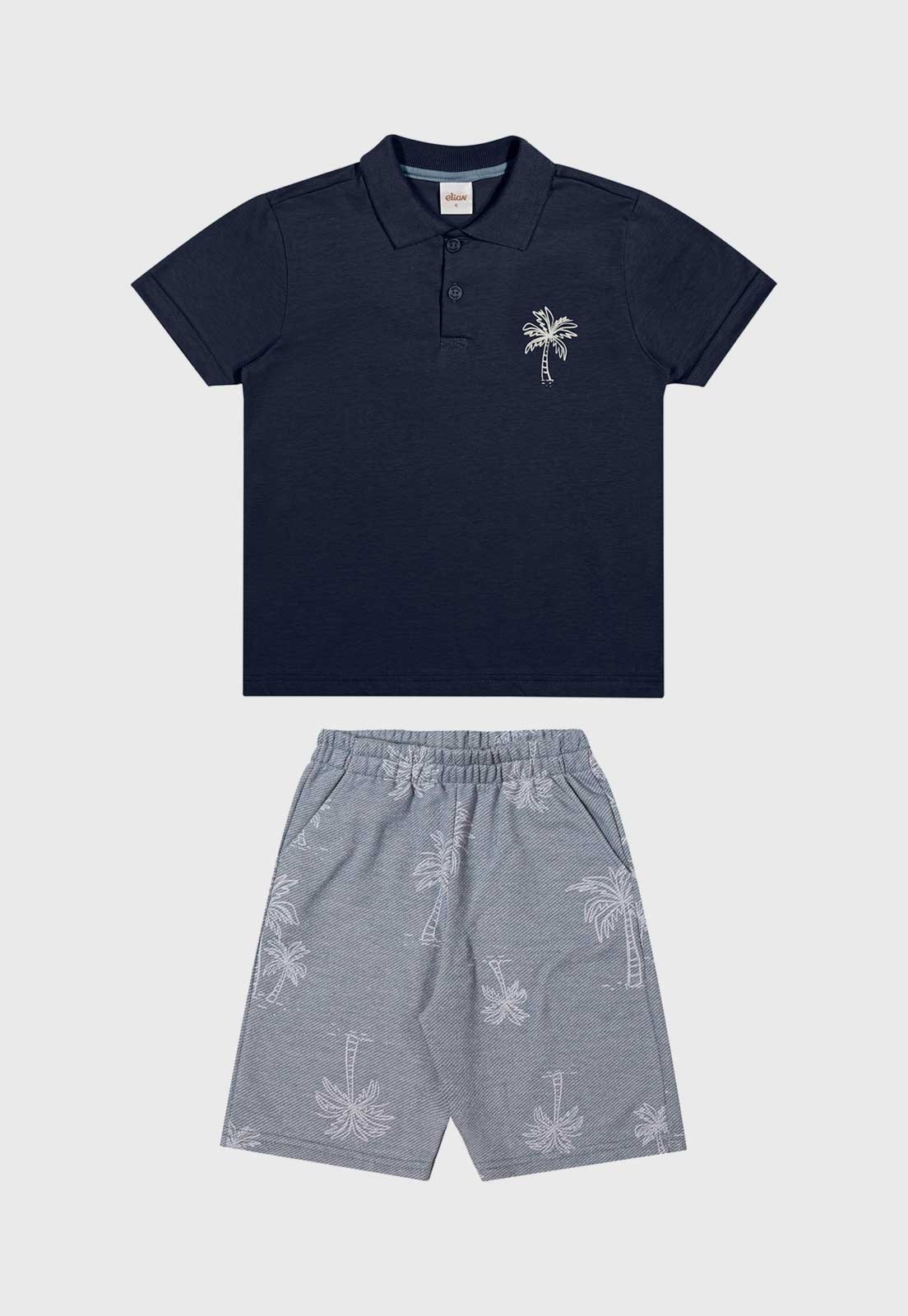 Infantil - Conjunto Curto Elian Palmeiras Azul Escuro