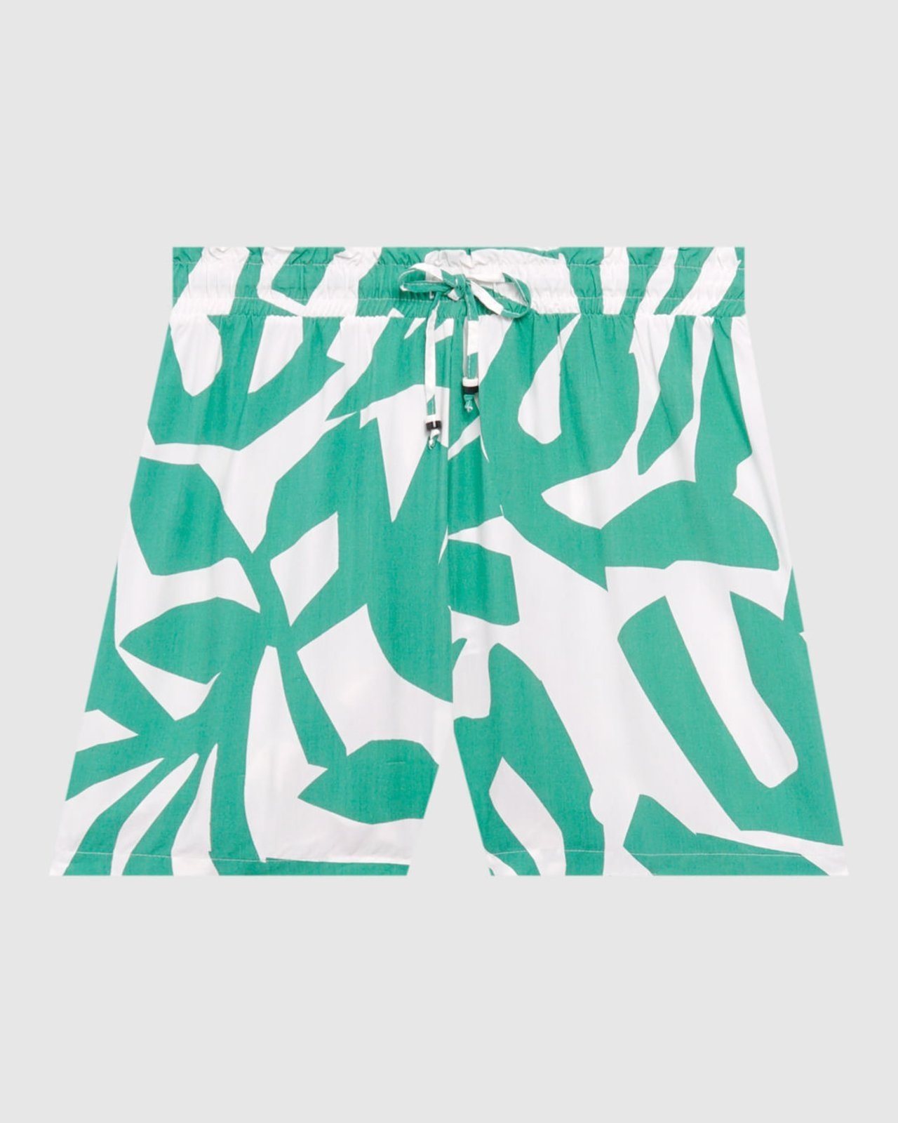 Shorts Feminino Plus Size Estampado Com Cadarço Em Viscose