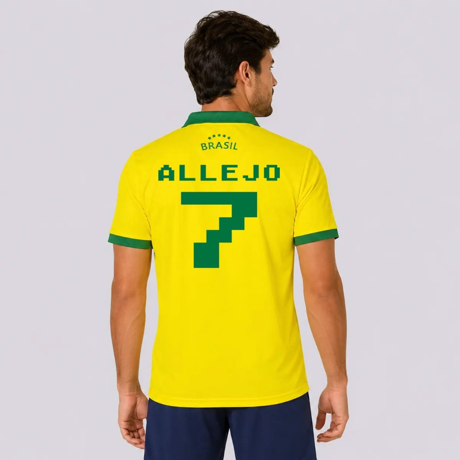 Camisa Brasil Seleça Amarela 7 Allejo
