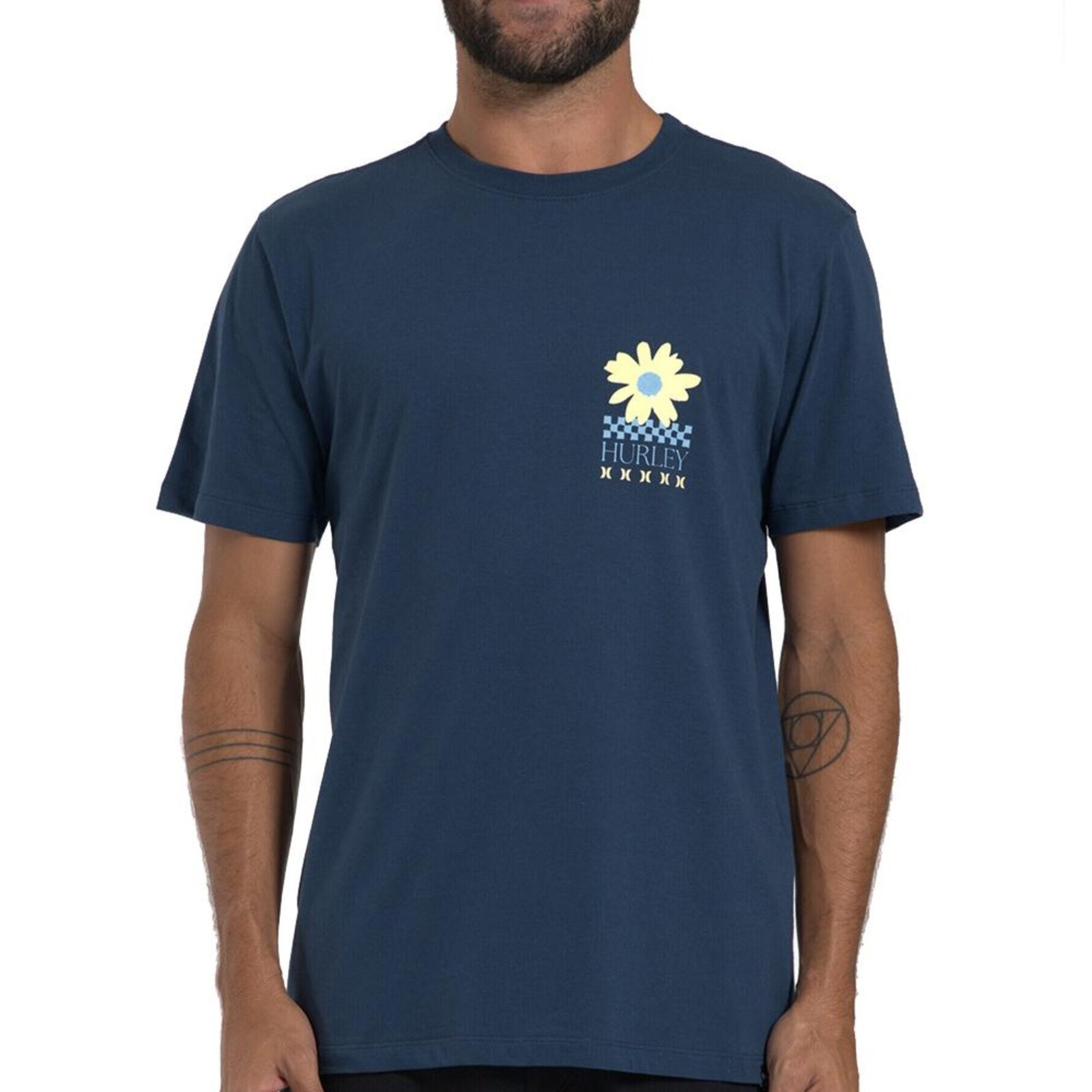 Camiseta Hurley New Flower WT26 Masculina Marinho