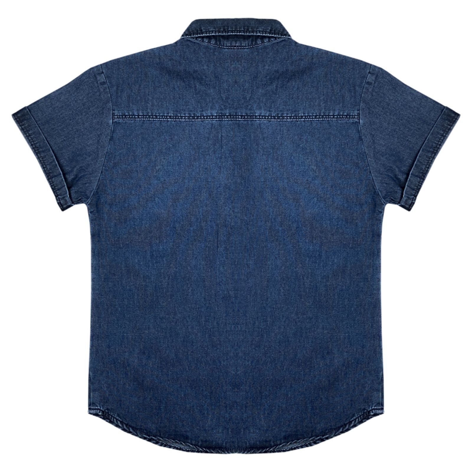 Vista 3 Infantil - Camisa Juvenil Look Jeans Tradicional Jeans azul Look Jeans azul