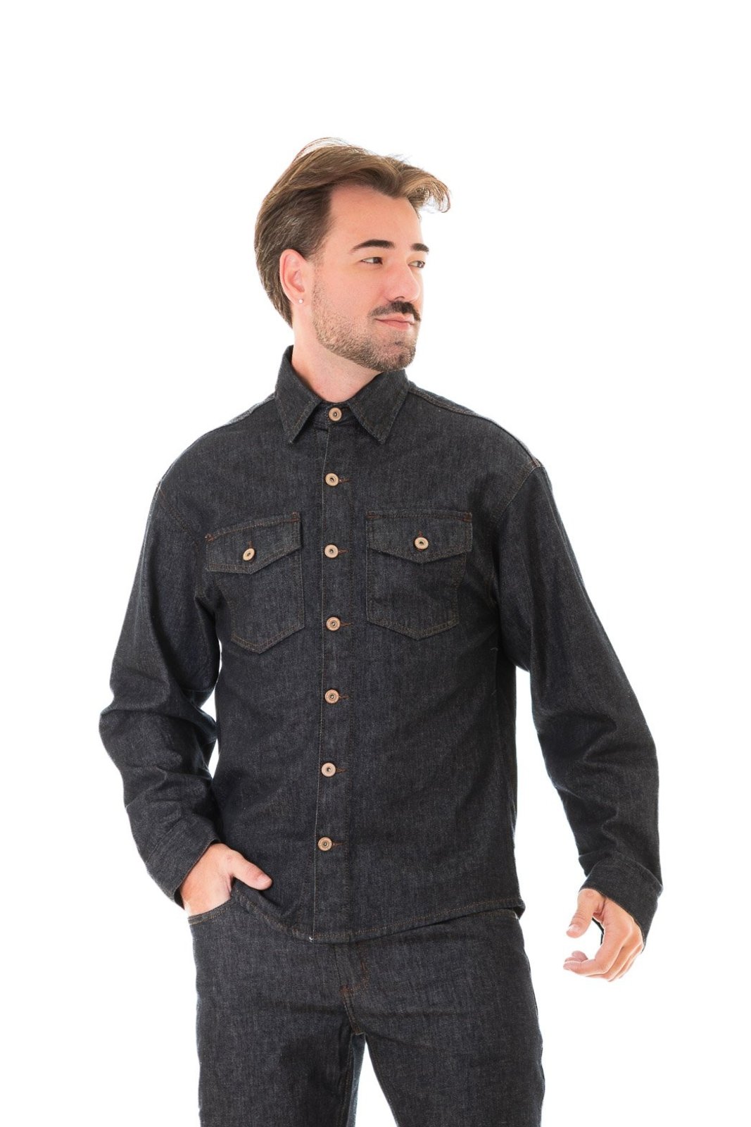 Camisa Jeans Masculina Arauto